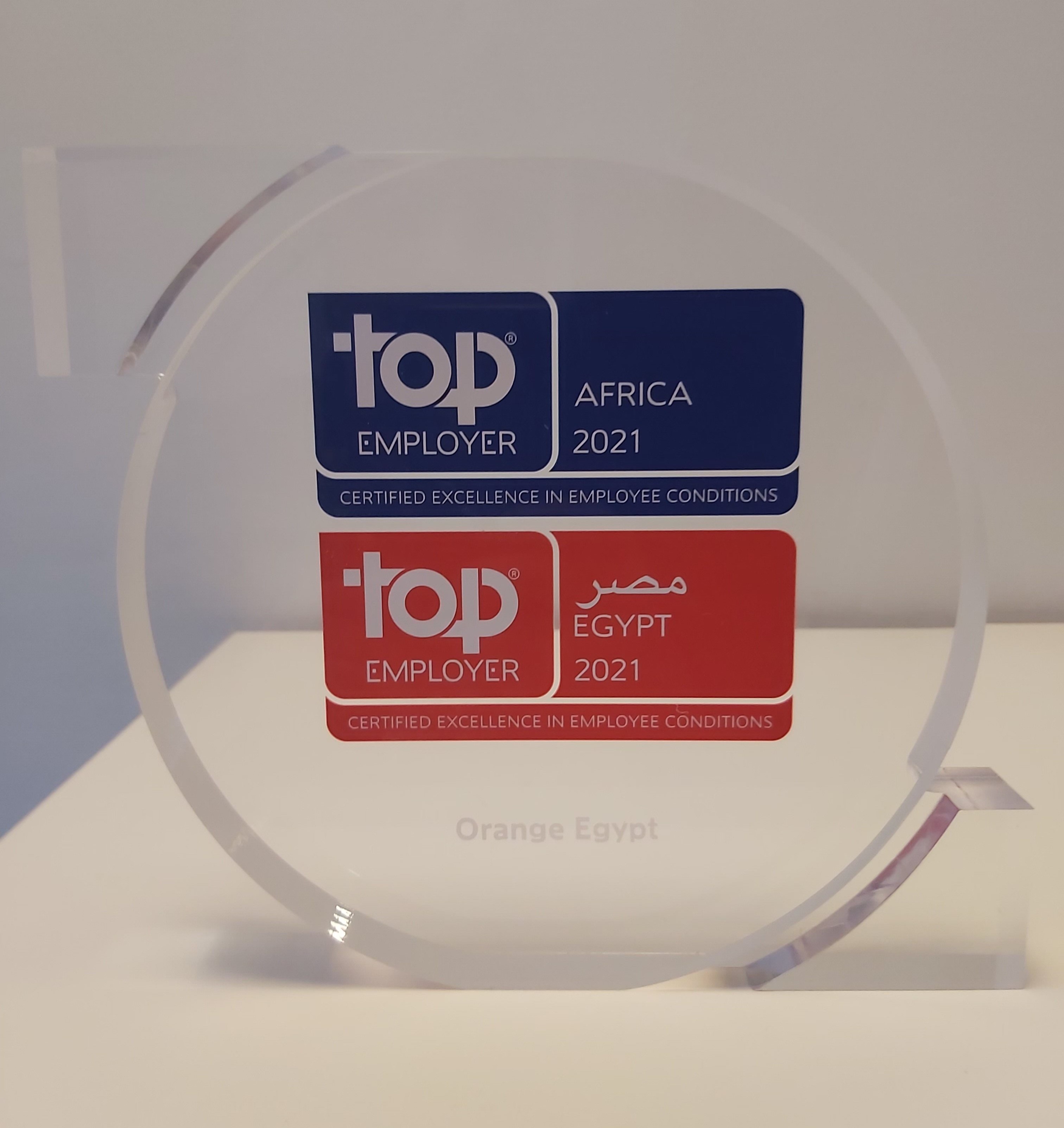 For the 7th Year in a Row, Orange Egypt gets certified as a Top Employer in Egypt and Africa for 2021